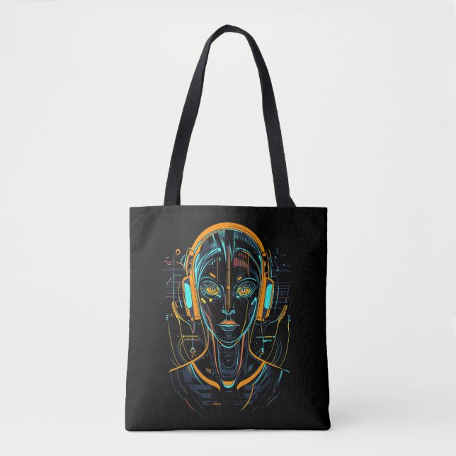 Bolso De Tela Frecuencia Neural (Anverso)