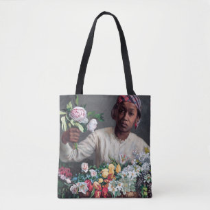 Bolso De Tela Frederic Bazille - Joven mujer con peonías