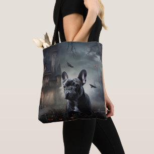 Bolso De Tela French Bulldog Halloween Aterrador