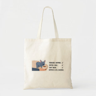 Bolso De Tela Frenchie Durmiendo Café Frío Divertido Bulldog Fra