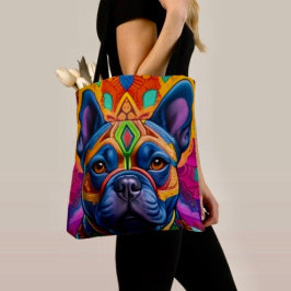 Bolso De Tela Frenchie Fun Birthday Fantasy