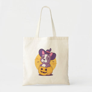 Bolso De Tela Frenchie Halloween