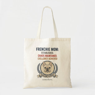 Bolso De Tela Frenchie Mamá Estableció Caos Mantuvo el Diseño