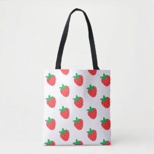 Bolso De Tela Fresa roja