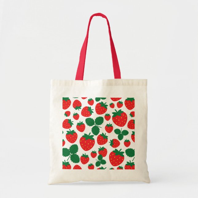 Bolso De Tela Fresas (Frente)