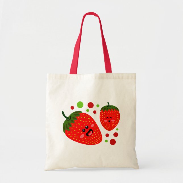 Bolso De Tela Fresas (Frente)