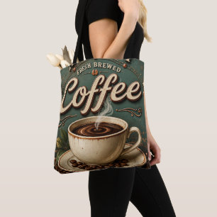 Bolso De Tela Fresh Brewed Coffee Rustic Farmhouse