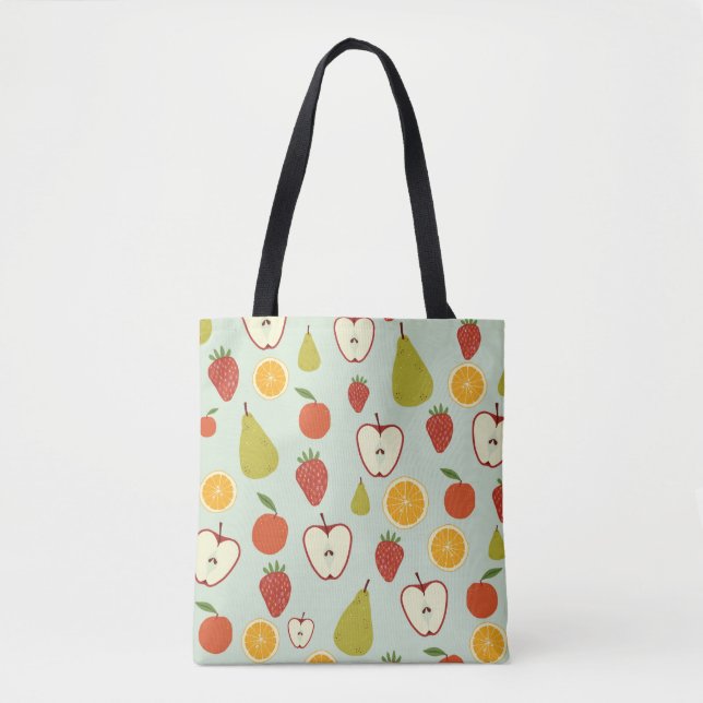 Bolso De Tela Fresh fruits in a seamless repeating pattern (Anverso)