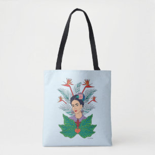 Bolso De Tela Frida Kahlo   Aves de Paraíso Floral Gráfico
