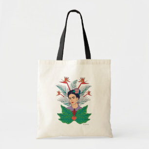 Bolso De Tela Frida Kahlo   Aves de Paraíso Floral Gráfico