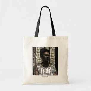Bolso De Tela Frida Kahlo que pone letras al retrato