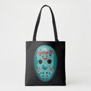 Bolso De Tela Friday the 13th   Blue Hockey Mask Graphic