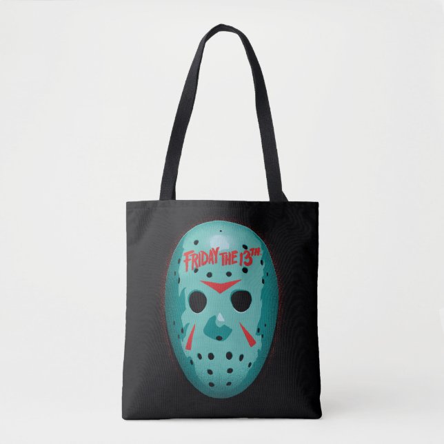 Bolso De Tela Friday the 13th | Blue Hockey Mask Graphic (Anverso)