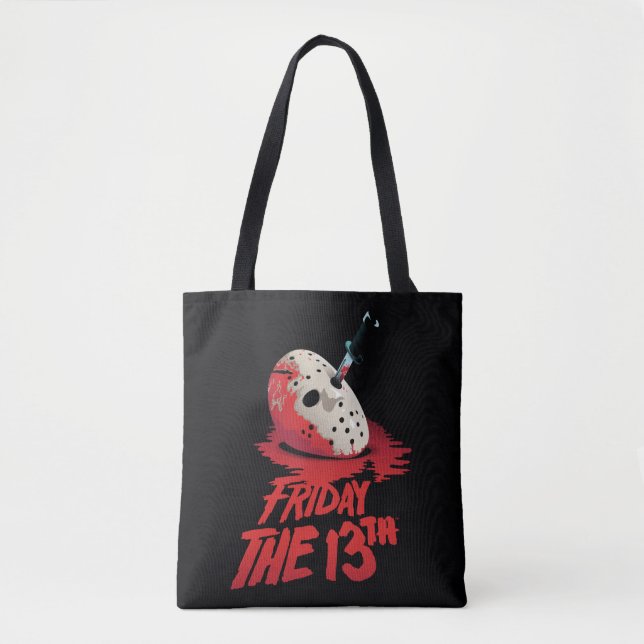 Bolso De Tela Friday the 13th | Knife Through Hockey Mask (Anverso)