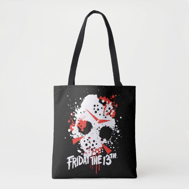 Bolso De Tela Friday the 13th | Paint Splatter Hockey Mask (Anverso)