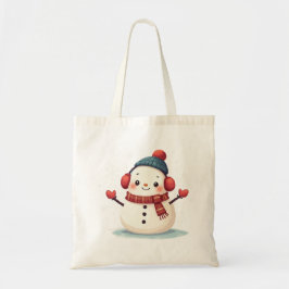 Bolso De Tela Friendly Cozy Kawaii Snowman Snowflake