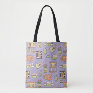Bolso De Tela FRIENDS™   Patrón de icono púrpura