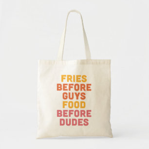 Bolso De Tela Fries Antes De Chicos Cita Graciosa