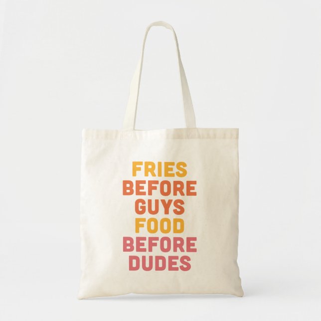Bolso De Tela Fries Antes De Chicos Cita Graciosa (Frente)