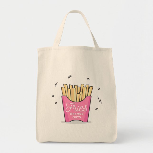 Bolso De Tela Fries Antes Que Los Chicos (Frente)