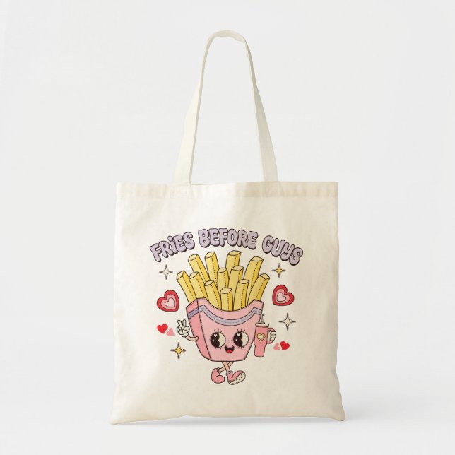 Bolso De Tela Fries Antes Que Los Chicos (Frente)