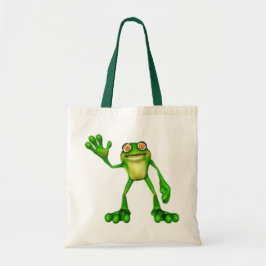 Bolso De Tela Froggie el Personalizado lindo ondeando la rana