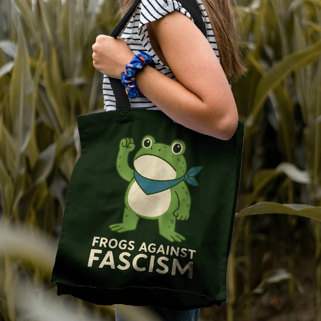 Bolso De Tela Frogs Against Fascism Portland Frog Protest (Subido por el creador)