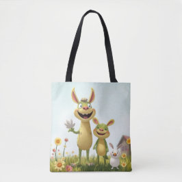 Bolso De Tela Fröhliche Wiesengang – Bunte Tierfreunde im Frühli