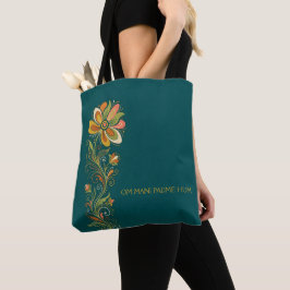 Bolso De Tela Fronteras de zarcillos de poder floral retro 1 + t