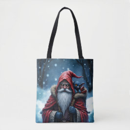 Bolso De Tela Frostbite Santa y su duende travieso.