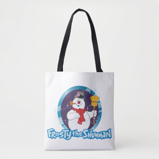 Bolso De Tela Frosty the Snowman™ | Retrato escarchado mágico (Anverso)