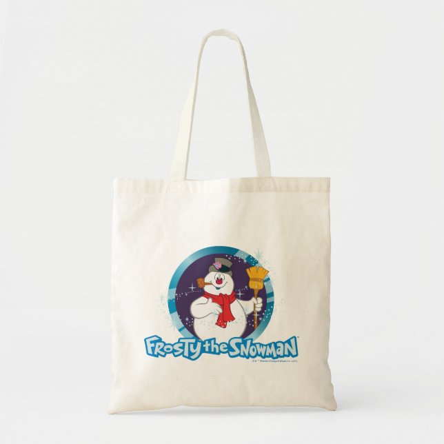 Bolso De Tela Frosty the Snowman™ | Retrato escarchado mágico (Frente)