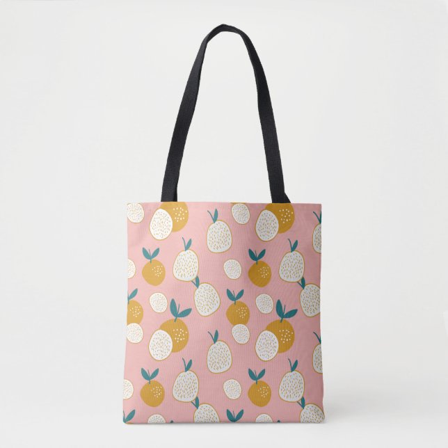 Bolso De Tela fruit seamless pattern background, print pattern (Anverso)