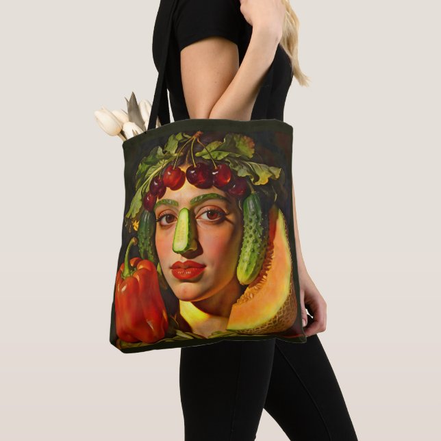 Bolso De Tela Fruits of Expression – A Surreal Portrait (Detalle)