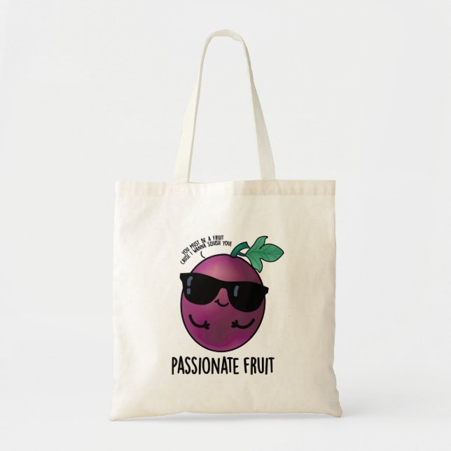 Bolso De Tela Fruta apasionada Funny Passion Fruit Pun (Frente)