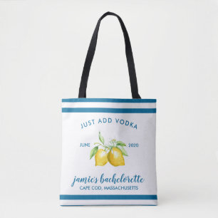 Bolso De Tela Fruta cítrica Bachelorette del limón personalizado