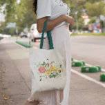 Bolso De Tela Fruta de cítricos tropical de color crudo | Monogr<br><div class="desc">Todas las mujeres necesitan un buen tote para sus necesidades básicas. Ya sea un regalo para la dama de honor, un regalo de cumpleaños o incluso un pequeño y agradable regalo para ti mismo, estas bolsas son prácticas y elegantes —un combo ganador cada vez. Como cada bolsa puede ser personalizada...</div>