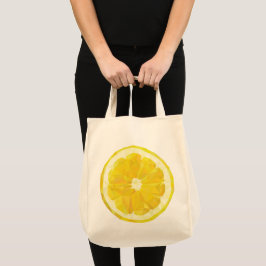Bolso De Tela Fruta de diseño geométrico de limón Slice