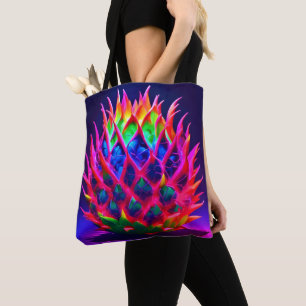 Bolso De Tela Fruta de Dragón Neon Eléctrico