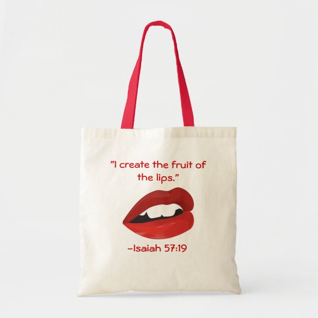 Bolso De Tela Fruta de los labios (Frente)