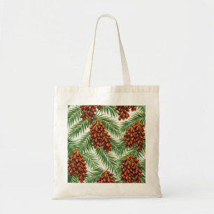 Bolso De Tela Fruta de palmera datilera patrón botánico tropical