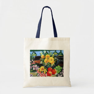 Bolso De Tela Fruta y flores