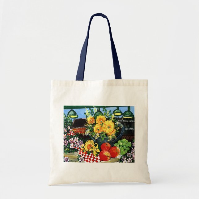 Bolso De Tela Fruta y flores (Frente)