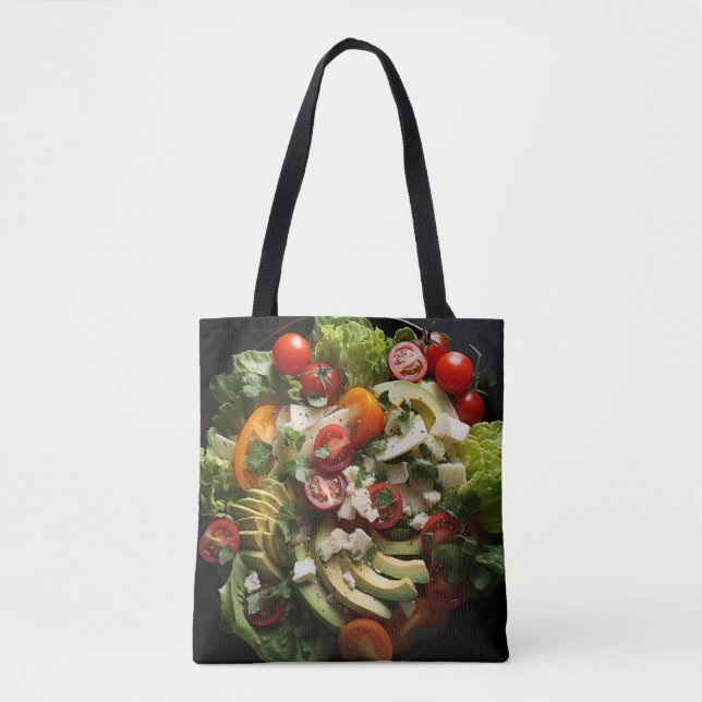 Bolso De Tela Fruta y SaladTote (Anverso)