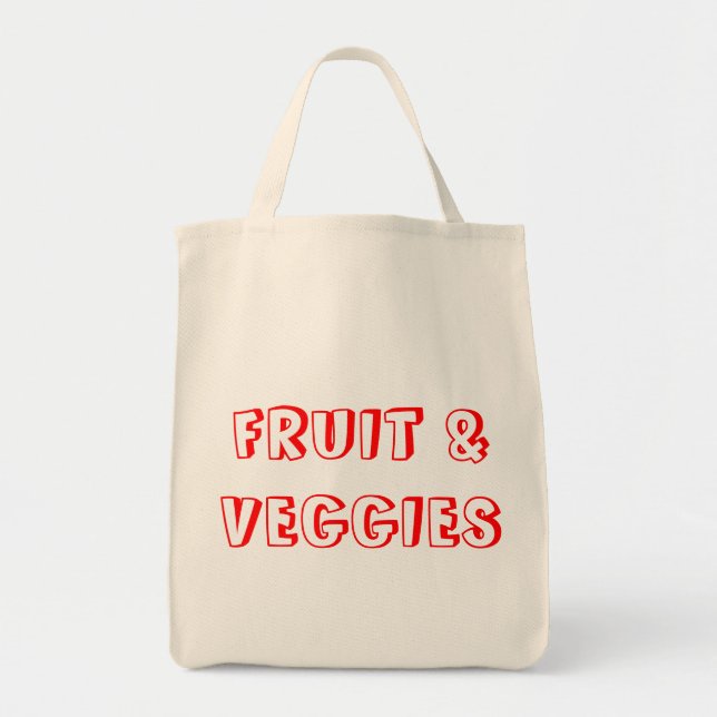 Bolso De Tela Fruta y Veggies (Frente)