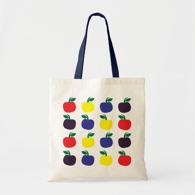 Bolso De Tela Frutas de manzanas coloridas (Frente)
