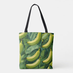 Bolso De Tela Frutas de plátano y hojas ambiente tropical