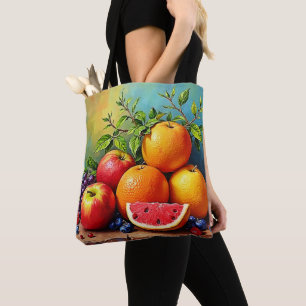 Bolso De Tela Frutas frescas en un diseño de mezcla perfecto
