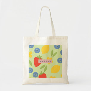 Bolso De Tela Frutas Personalizadas de Fresa Limón Arándano