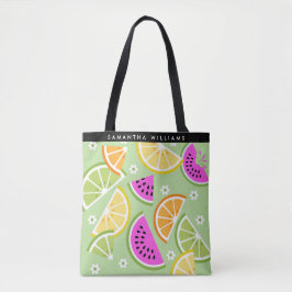 Bolso De Tela Frutas Tropicales Personalizadas de Verano
